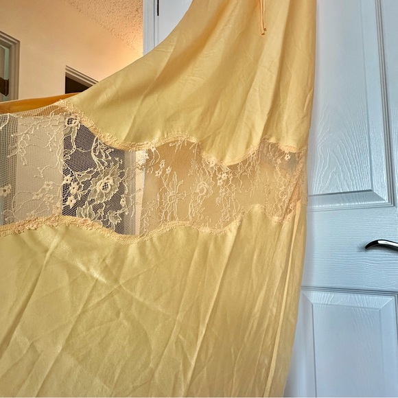 Meshki Draped Slinky Maxi Dress with Cowl Neckline and Lace Cut Outs - Picture 5 of 9